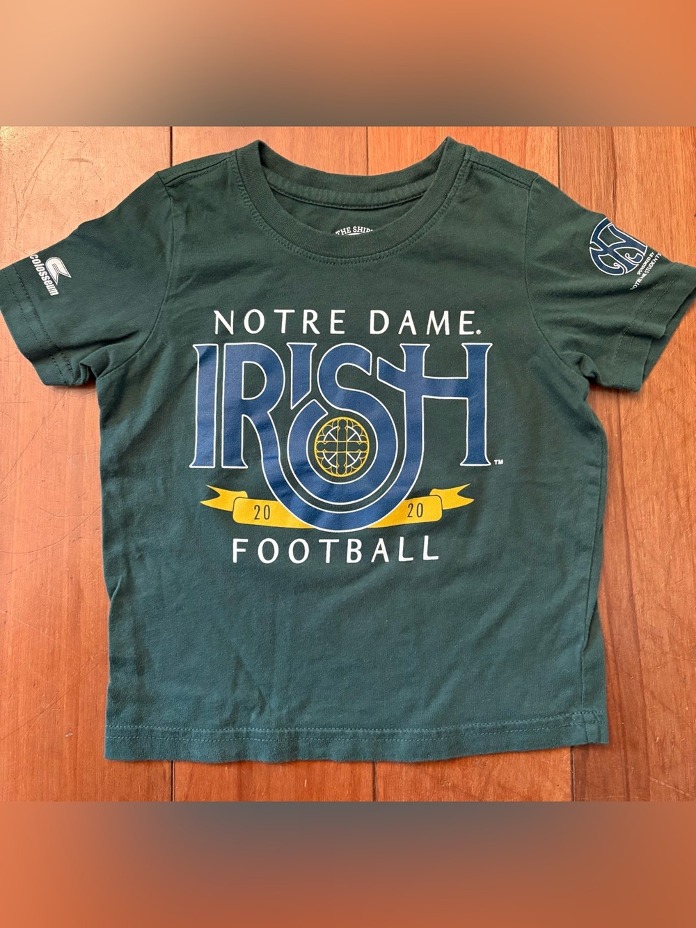 3T Notre Dame Football Short Sleeve T-Shirt Fighting Irish 100% Cotton 2020